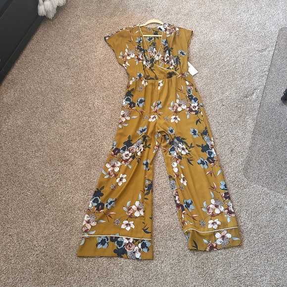 NWT Leith Yellow Mineral Long Romper Size M - Picture 4 of 10